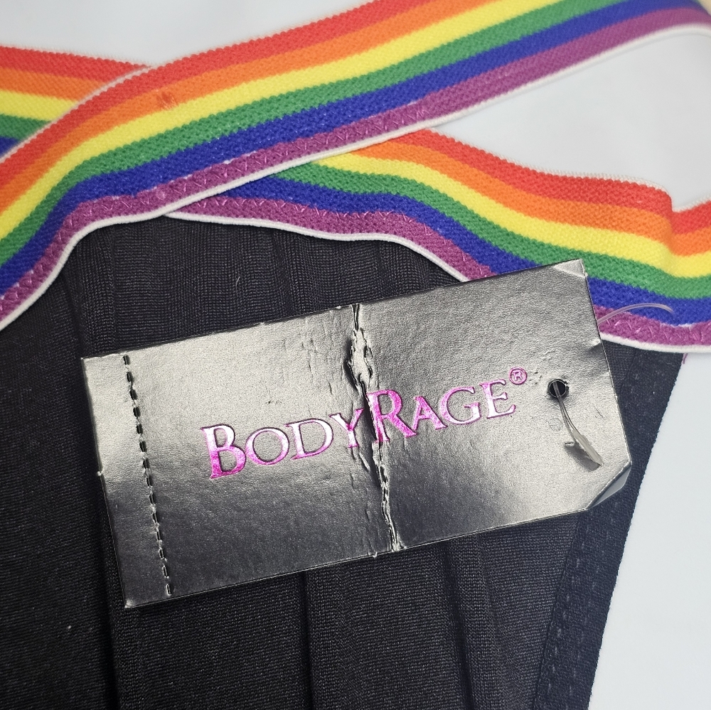 BodyRage: Rainbow Cris-Cross Thong Panties NWT!! - Picture 6 of 9